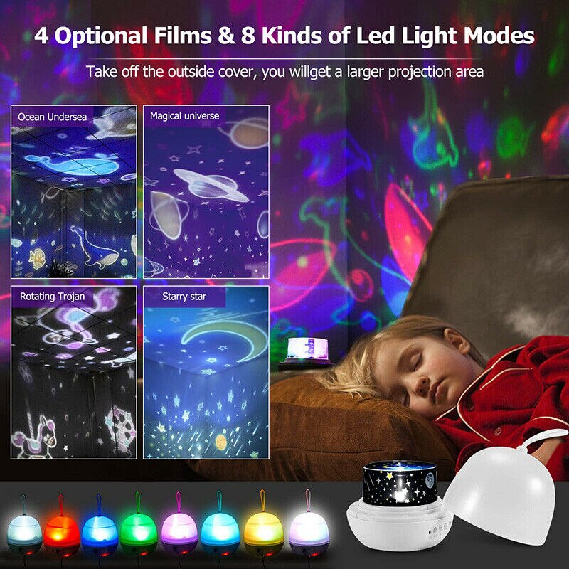 Fairy Stars Projecting Night Light Starry Sky Star Master Children Kids Sleep Romantic Led USB Lamp Projection